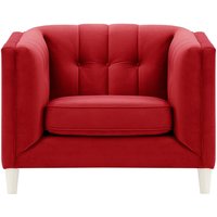 Sodre Armchair, dark red, Leg colour: white