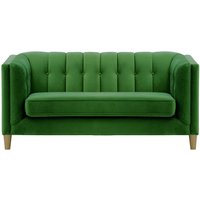 Sodre 2 Seater Sofa, dark green, Leg colour: wax black
