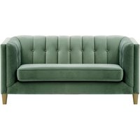 Sodre 2 Seater Sofa, dirty blue, Leg colour: wax black