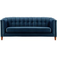 Sodre 3 Seater Sofa, blue, Leg colour: aveo