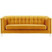 Sodre 3 Seater Sofa, mustard, Leg colour: white