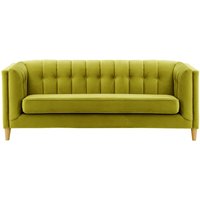Sodre 3 Seater Sofa, olive green, Leg colour: like oak