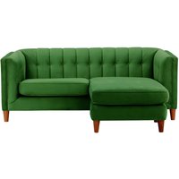 Sodre Universal Corner Sofa, dark green, Leg colour: aveo