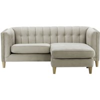 Sodre Universal Corner Sofa, silver, Leg colour: wax black