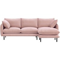 Nimbus Right Hand Corner Sofa, pastel pink