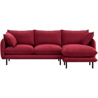 Nimbus Right Hand Corner Sofa, dark red