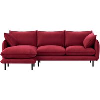 Nimbus Left Hand Corner Sofa, dark red