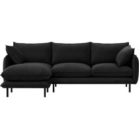 Nimbus Left Hand Corner Sofa, black