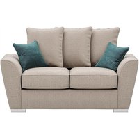 Majestic 2 Seater Sofa with Loose Back Cushions, beige/azure