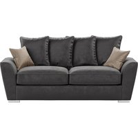 Majestic 3 Seater Sofa with Loose Back Cushions, graphite/mink