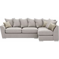 Majestic New Right Hand Corner Sofa with Loose Back Cushions, cream/mink