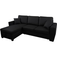 Maxim Corner Sofa Bed With Storage, black