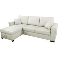 Maxim Corner Sofa Bed With Storage, white