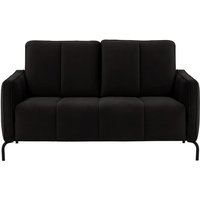 Opus Velvet 2 Seater Sofa, black