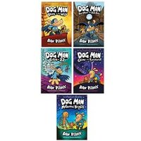 Scholastic Enjoy 40% Discount on the Dog Man 5 Book Collection Books 610