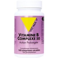 Complejo de vitamina B 50 100 comprimidos de 50mg - Vitall +