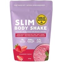 Batido slim body (fresa) 300 g de polvo (Fresa) - Gold Nutrition