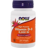 Vitamina D3 5000 IU 120 cápsulas - NOW Foods
