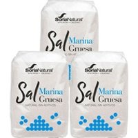 Pack de sal marina gruesa 3 unidades de 1kg - Soria Natural | Natural Doctor