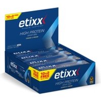 High protein barrita de proteína cookie & cream 12 barritas de 55g (Galleta) - Etixx