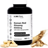 Ginseng Rojo Coreano 6000 mg 180 cápsulas - Hivital | Natural Doctor