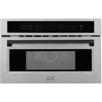 Autograph Edition 30" 1.6 cu ft. Built-in Convection Microwave Oven: Stainless Steel And Matte Black Accents