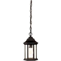 One Light Matte Black Hanging Lantern
