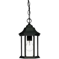 One Light Matte Black Hanging Lantern