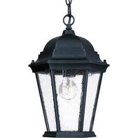 One Light Matte Black Hanging Lantern