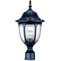 One Light Matte Black Post Light