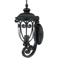 One Light Matte Black Wall Lantern