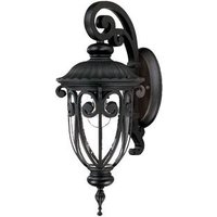 One Light Matte Black Wall Lantern