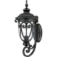 One Light Matte Black Wall Lantern