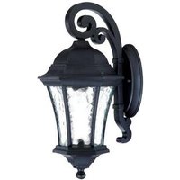 One Light Matte Black Wall Lantern