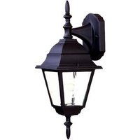 One Light Matte Black Wall Lantern