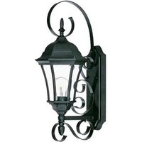 One Light Matte Black Wall Lantern