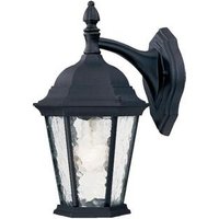 One Light Matte Black Wall Lantern
