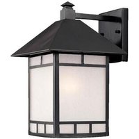 One Light Matte Black Wall Lantern