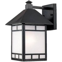 One Light Matte Black Wall Lantern
