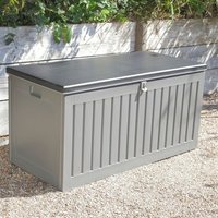 Easylife Outdoor Garden Storage Box Black in Grey, Size Large