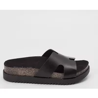 Tamanco Moleca Plataforma Tira Vazada Preto