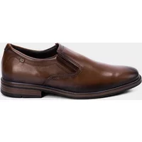 Sapato Social Pegada Stretch Couro Marrom