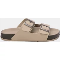 Papete Masculina Cartago Fivela Bege & Marrom