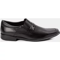 Sapato Social Masculino Woche Texturizado com Fivela Preto