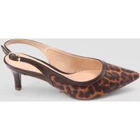 Scarpin Slingback Feminina Gabriela Animal Print Onça Multicolor