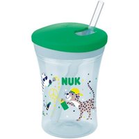 NUK Action Cup 230ml mit Trinkhalm grün