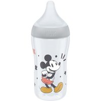 NUK Disney Mickey Mouse Perfect Match Babyflasche 260ml mit Trinksauger grau