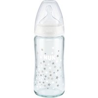 NUK First Choice Plus Glas-Babyflasche mit Temperature Control weiß 240ml