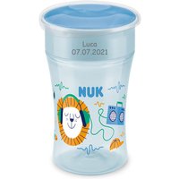 Magic Cup 230ml mit Gravur (inkl. Deckel) türkis-blau
