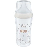 NUK Perfect Match Babyflasche mit weichem Silikon-Trinksauger 260ml weiß